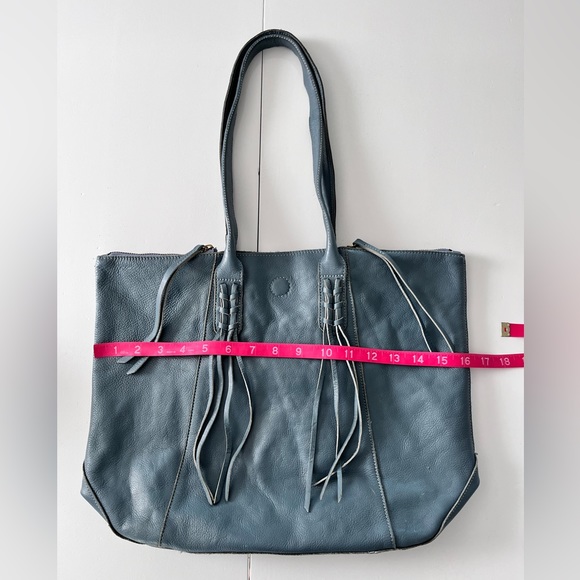 Genuine LEATHER TOTE | Boho!! | Blue - Picture 10 of 14